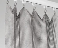 chain mail curtain track system
