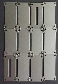 Metal curtain with rectangle plates - gunmetal