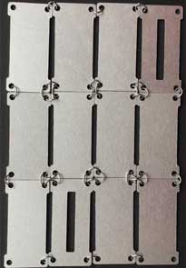 Metal curtain with rectangle plates - incolore