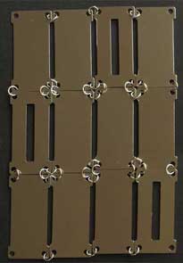 Metal curtain with rectangle plates - bronze