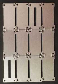 Metal curtain with rectangle plates - polished