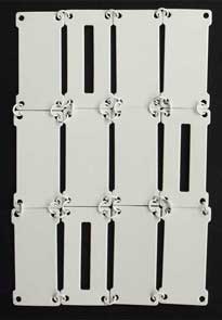 Metal curtain with rectangle plates - white