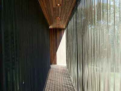 Metal mesh curtain terrasse